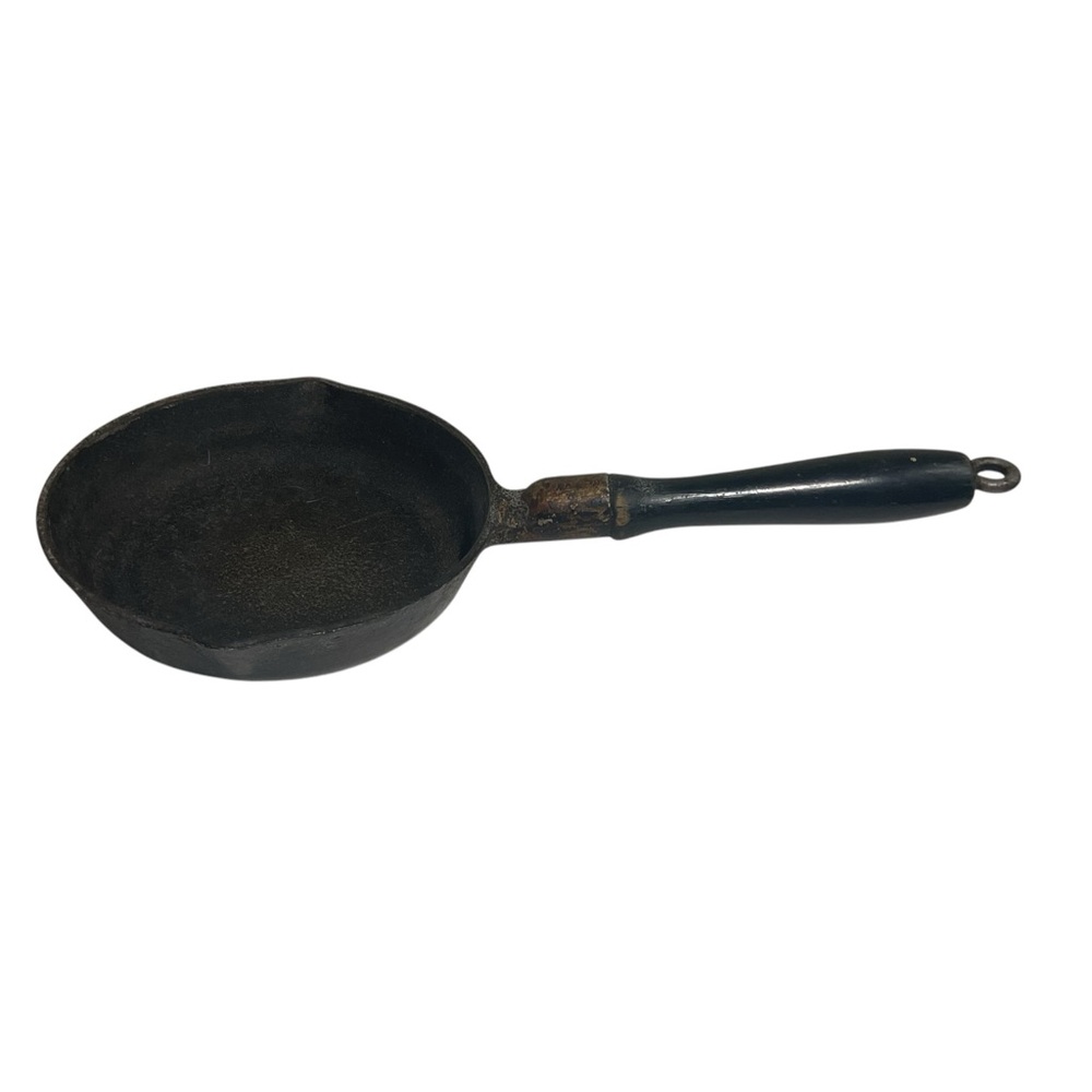 Vintage/Antique Frying Pan Skillet Banner 6” Wooden Handle